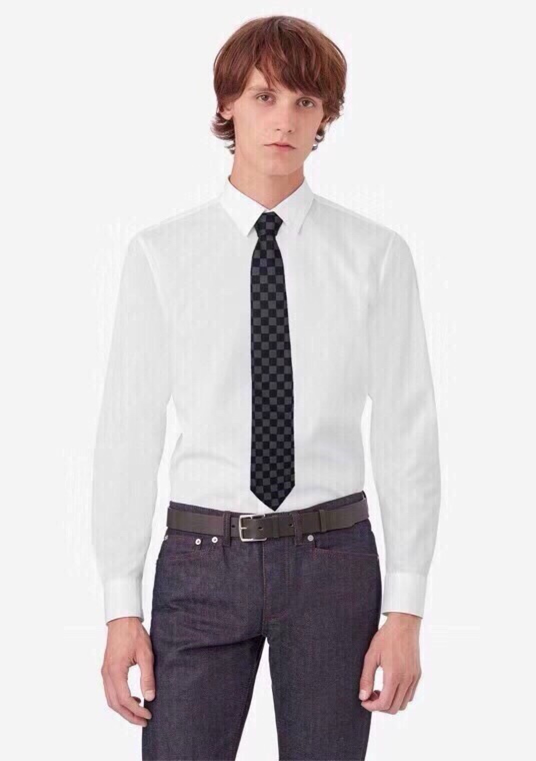 LV专柜同步提花领带出货啦‼‼^_^ 路易威登 男士领带系列棋盘格👔👔，稀有😻😻展现精湛手工与时尚优雅的