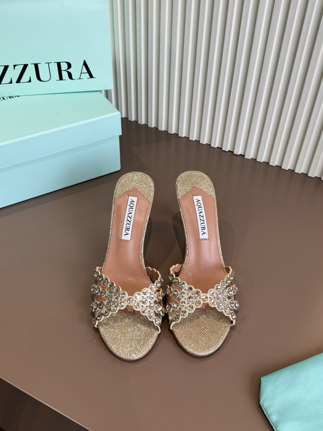 Aquazzura 水鑽 PVC 高跟涼拖