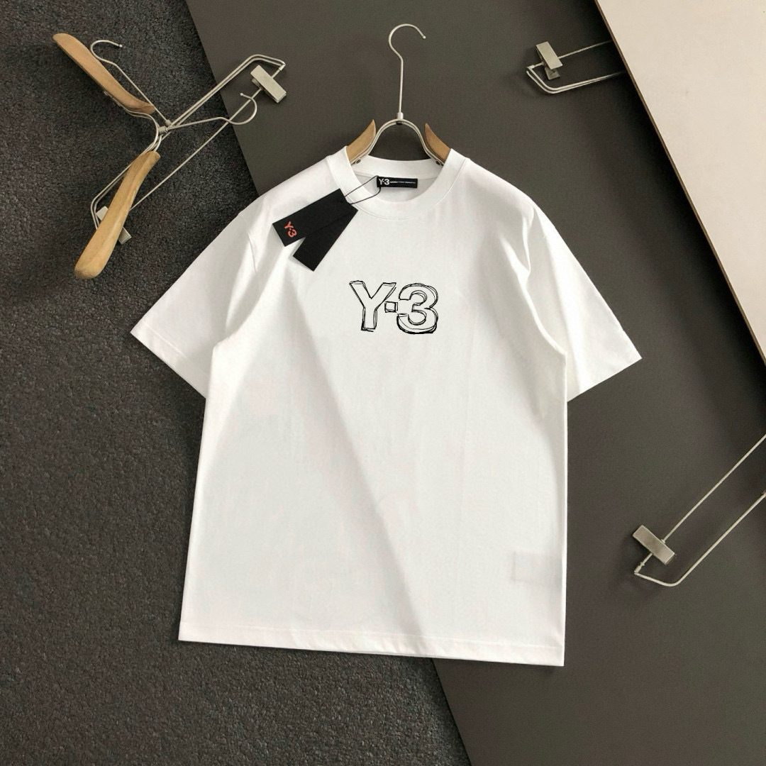 “Y-3 2025SS Spring & Summer T-Shirts: Comfortable Cotton Fabric, Classic Logo Design, Sizes M-3XL” - 图片 7