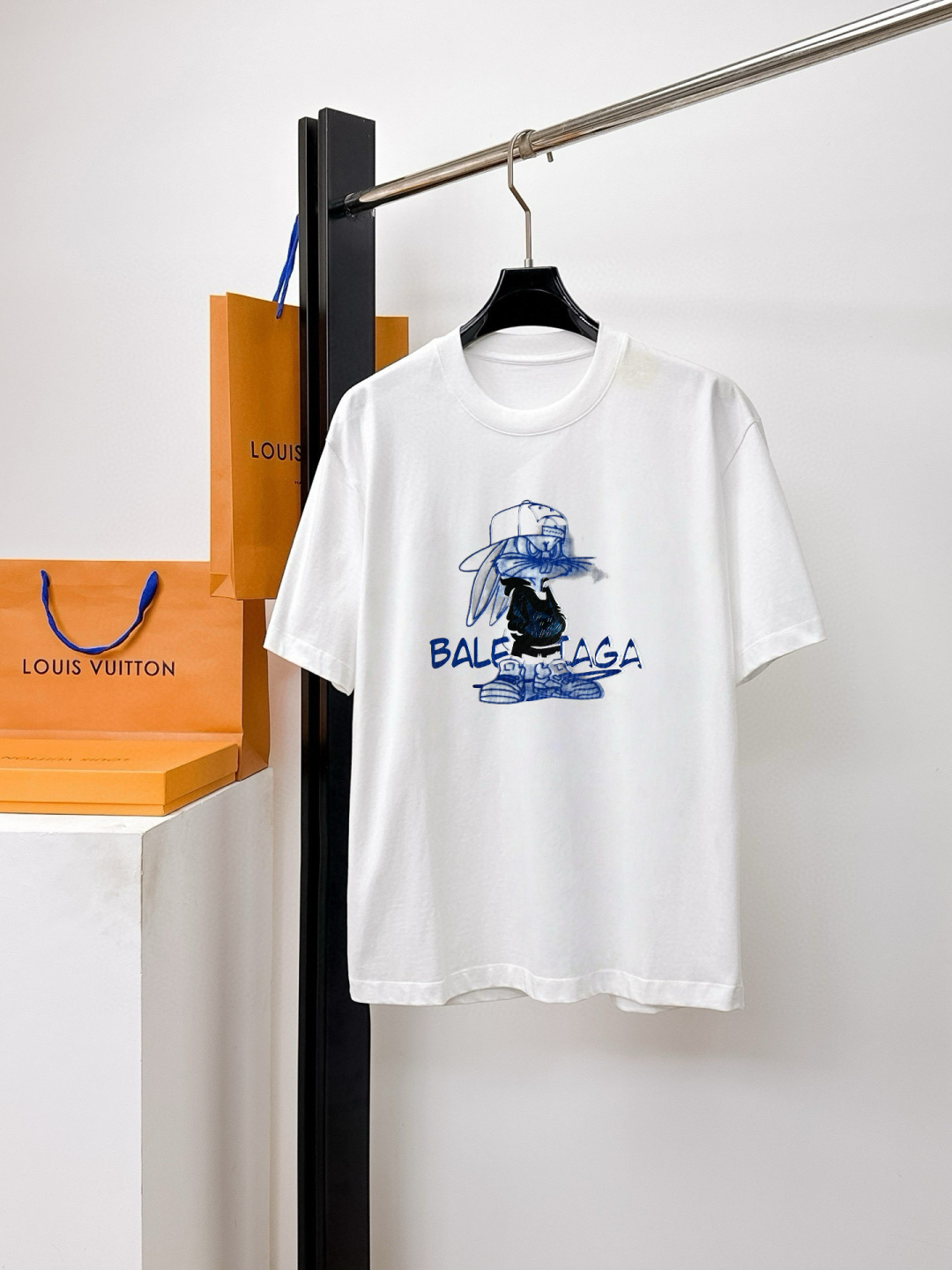 P75 Balenciaga 2025 primavera/verano nuevo lanzamiento, primera colección, camiseta de cuello redondo de manga corta, a…
