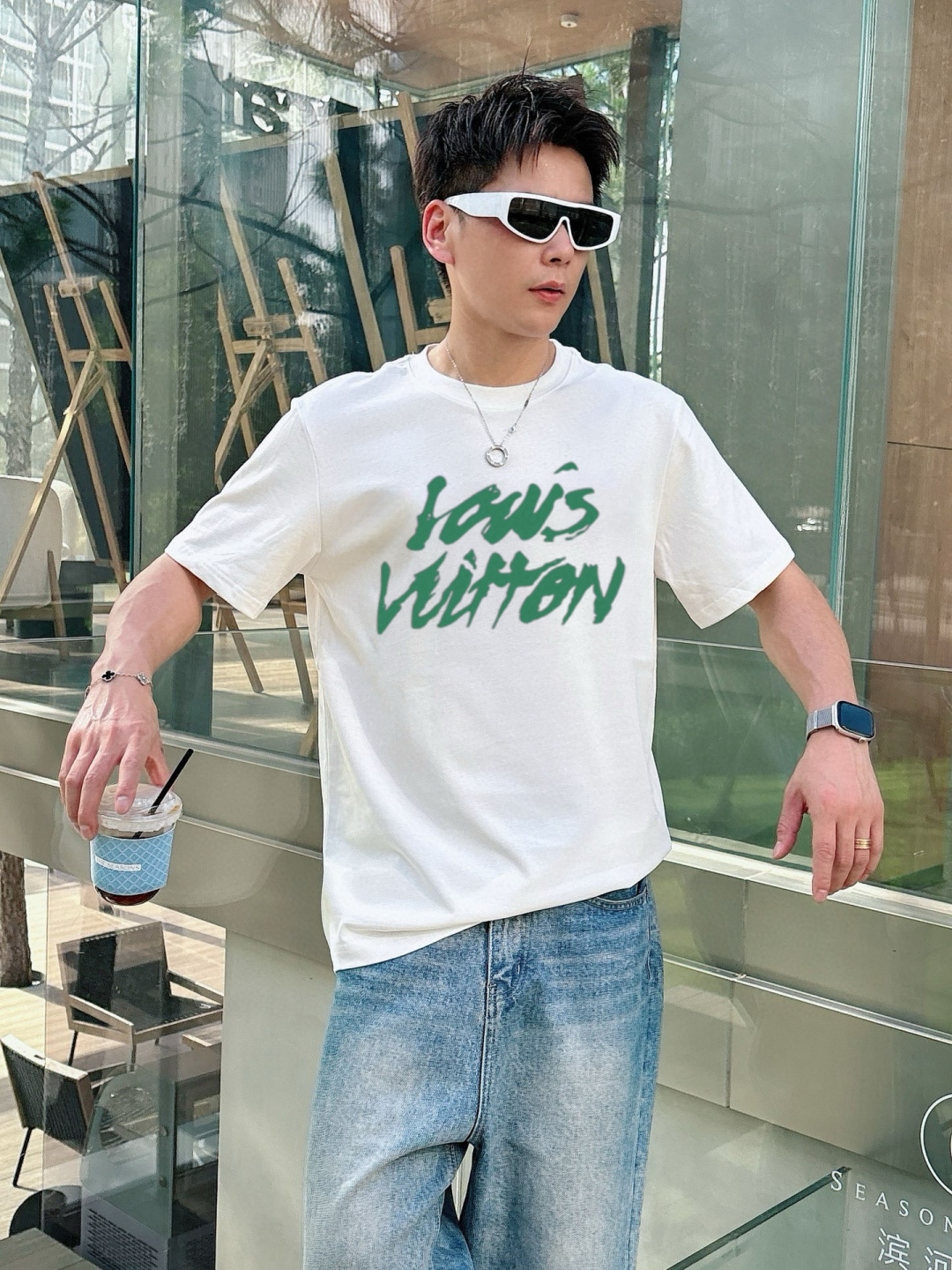 P80 Lujia 2025 contador de debut de nuevo estilo de primavera y verano, la última camiseta de manga corta con cuello re…