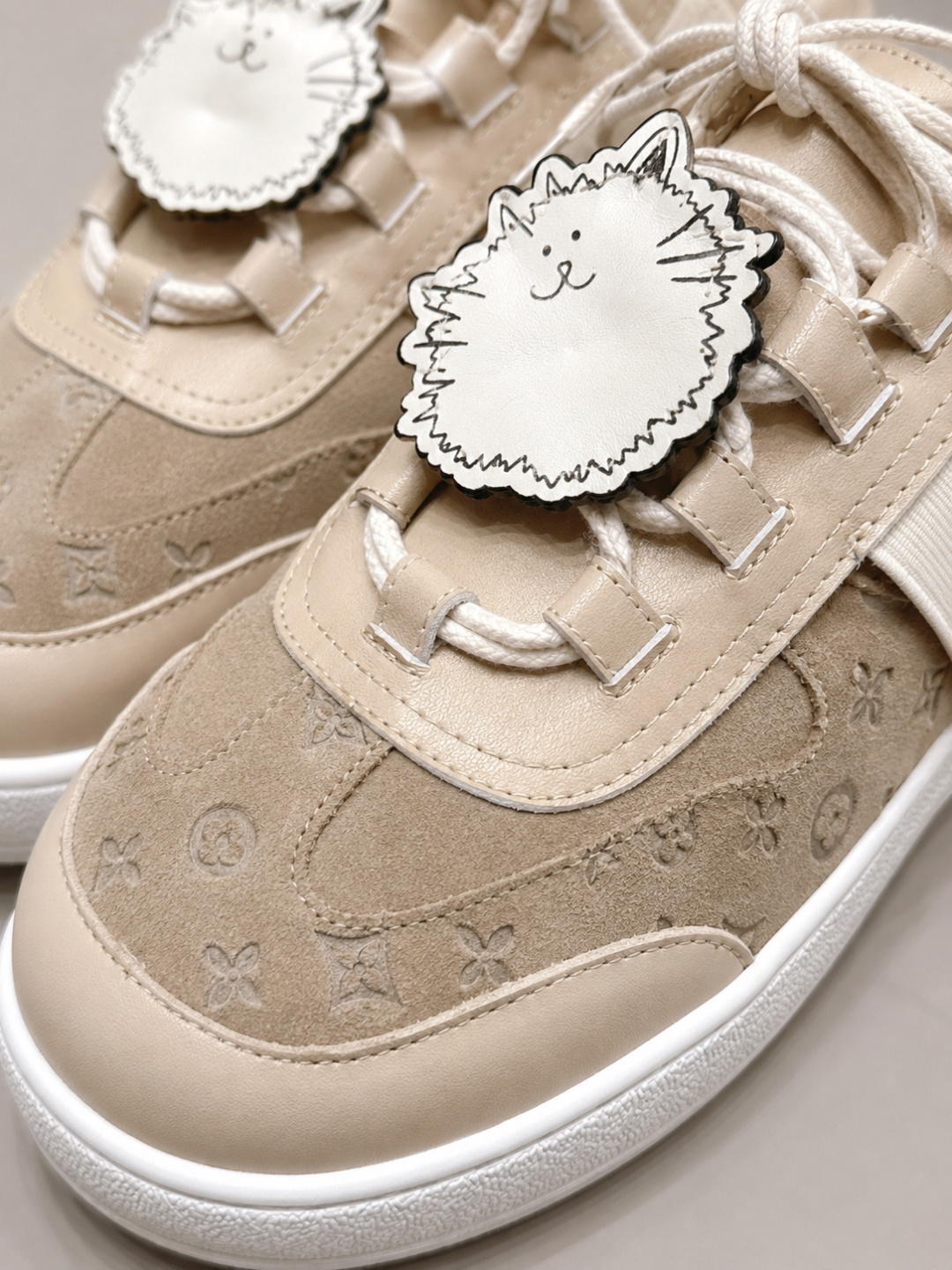 Louis Vuitton Beige Monogram Mule Sneakers