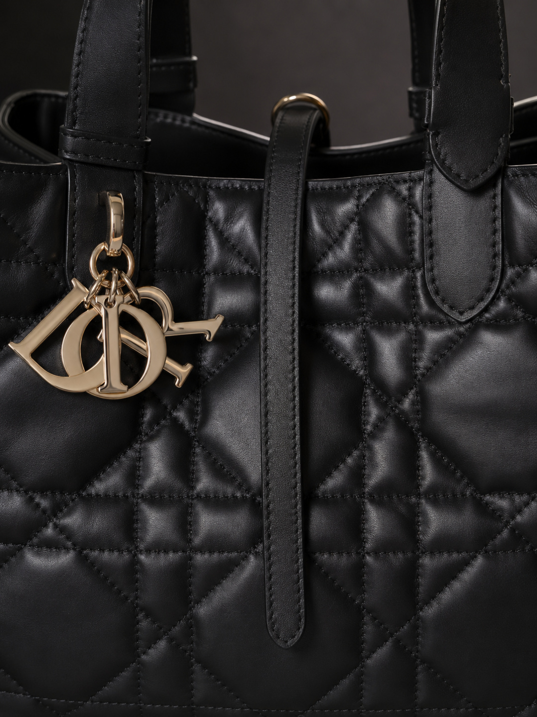 Dior Black Quilted Leather Tote Bag