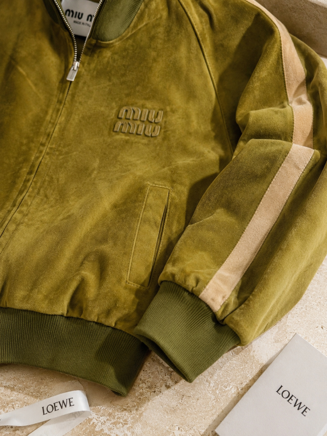 Miu Miu Suede Track Jackets
