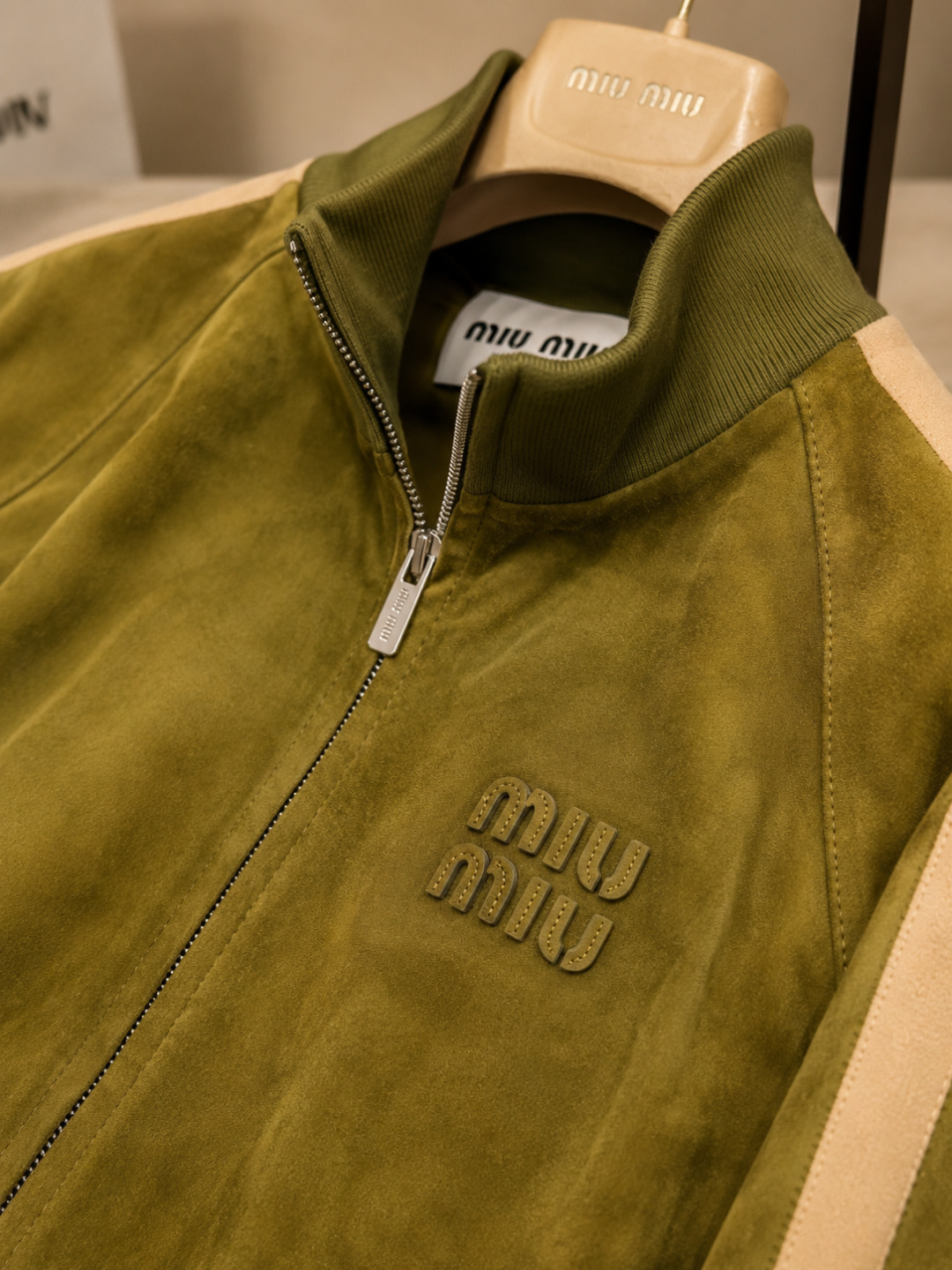 Miu Miu Suede Track Jackets
