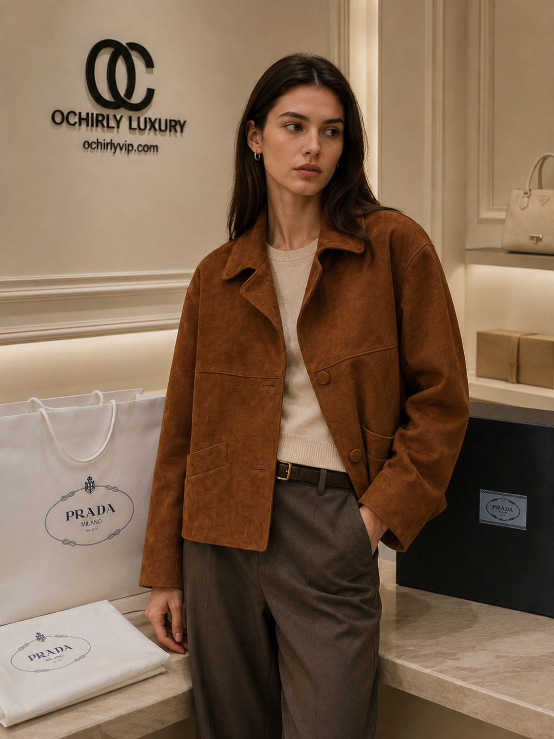 Prada Brown Suede Jacket