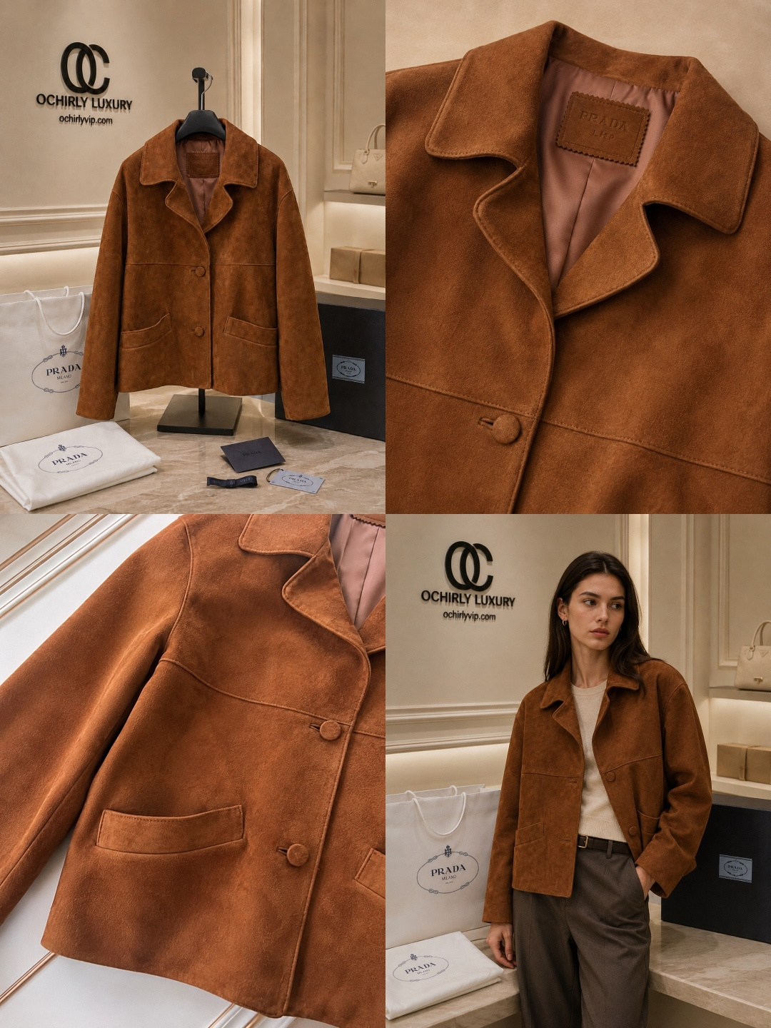 Prada Brown Suede Jacket