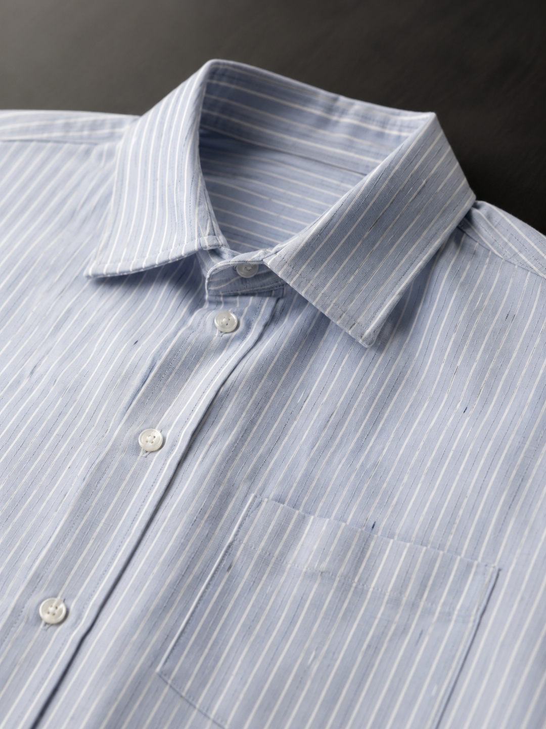 Chanel Blue Striped Cotton Shirt