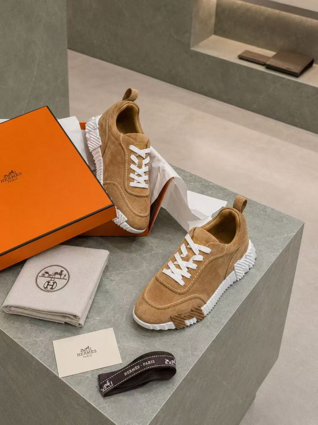 Hermès Men’s Suede  Sneakers