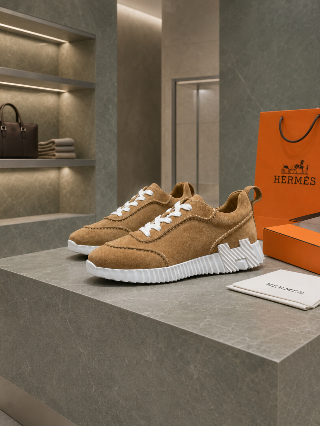 Hermès Men’s Suede  Sneakers