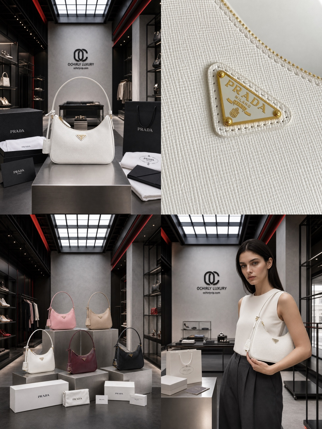 Prada Re-Edition Saffiano Leather Shoulder Bag