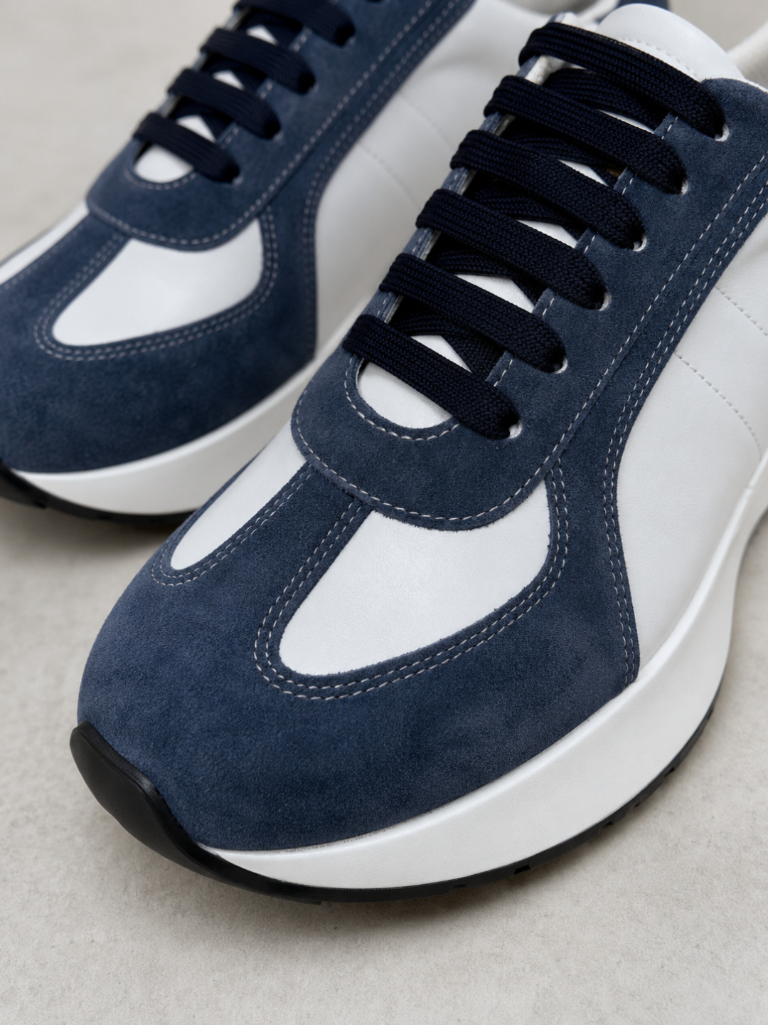 Alexander McQueen  Suede-Trim Platform Sneakers