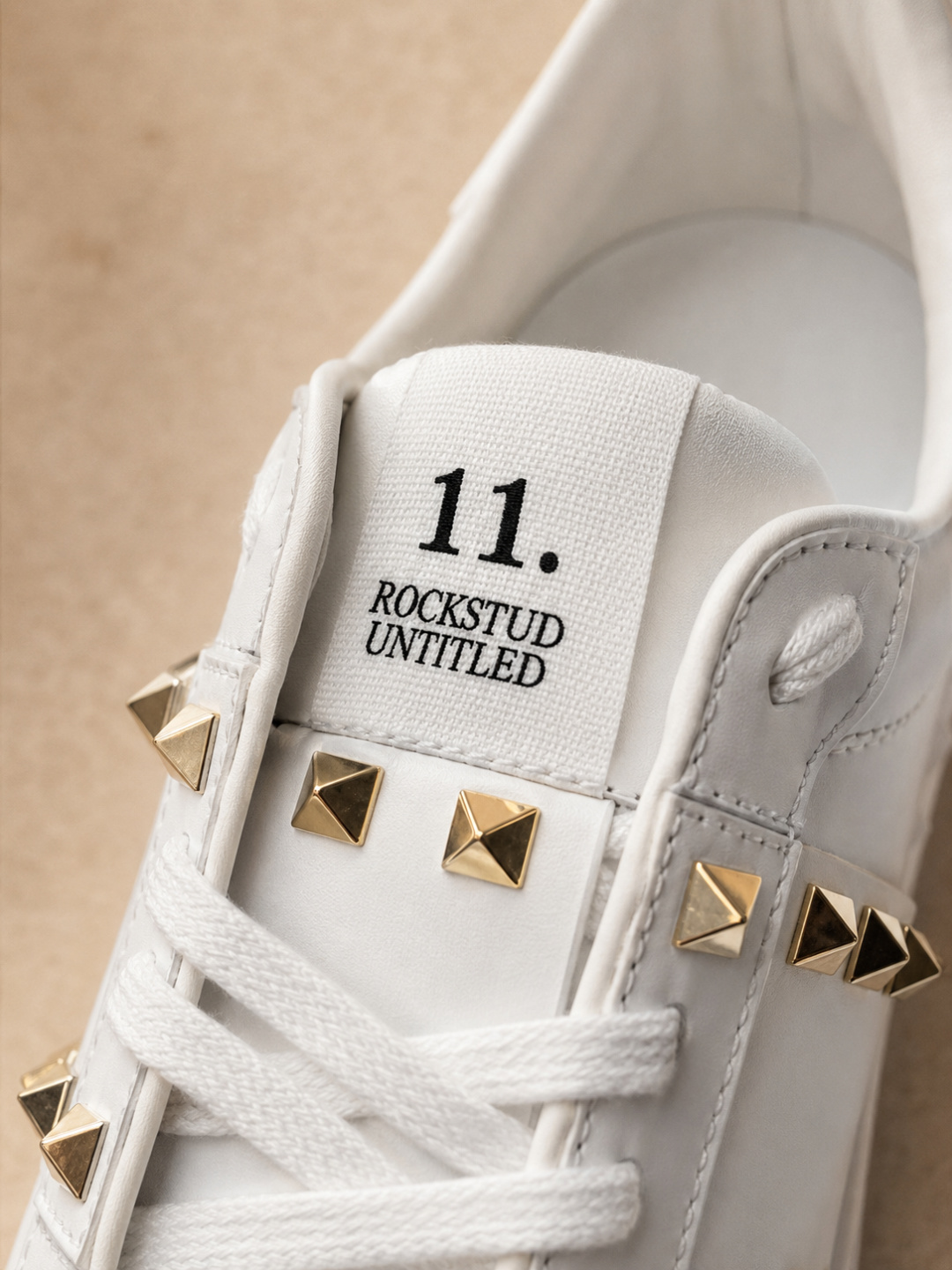 Valentino Garavani One Stud White Leather Sneakers