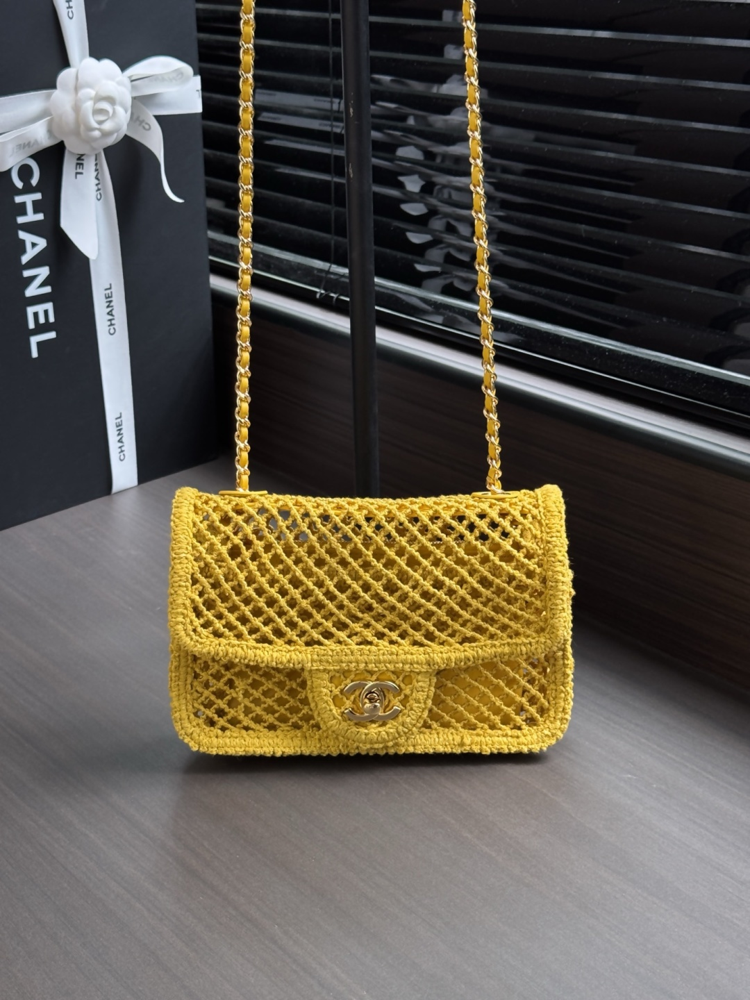 Chanel Mesh Crochet Classic Flap Bag