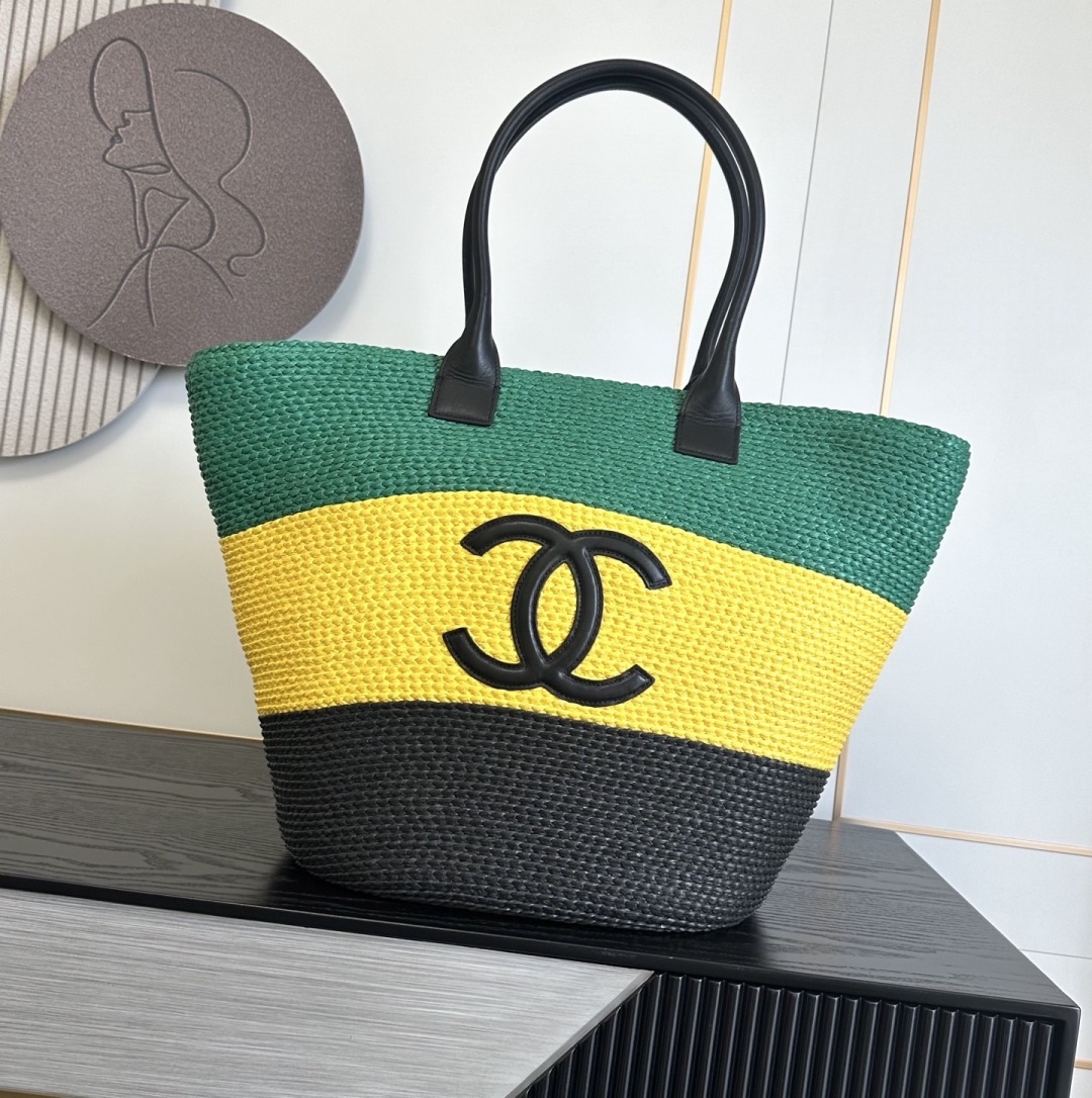 Chanel Raffia Beach Tote