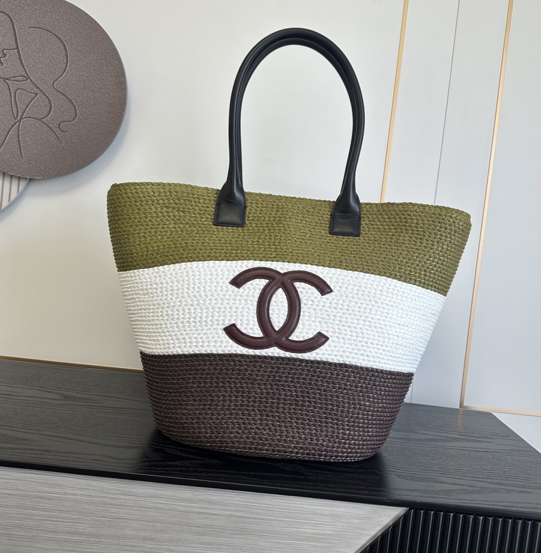 Chanel Raffia Beach Tote