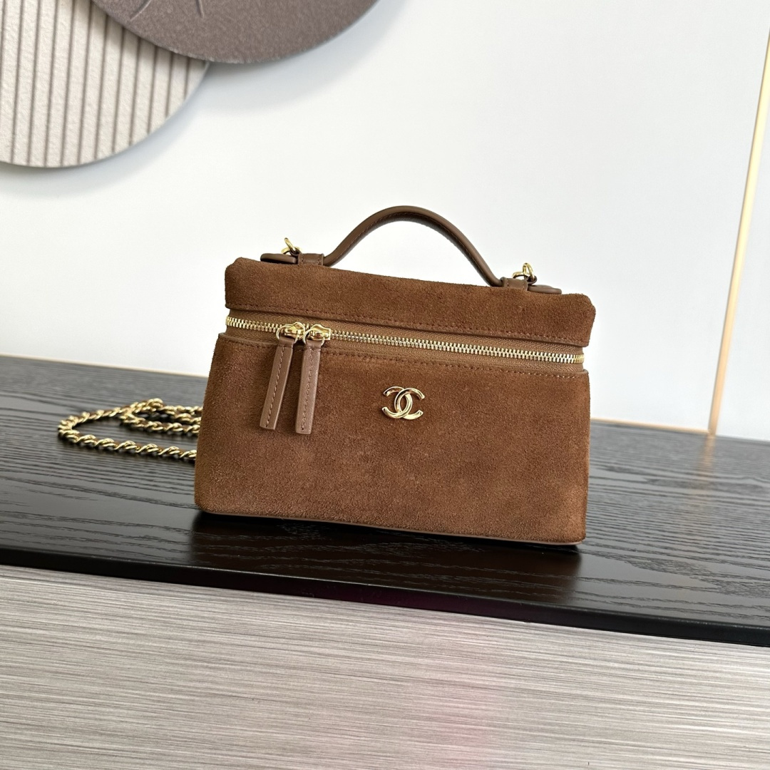 Chanel Suede Vanity Case