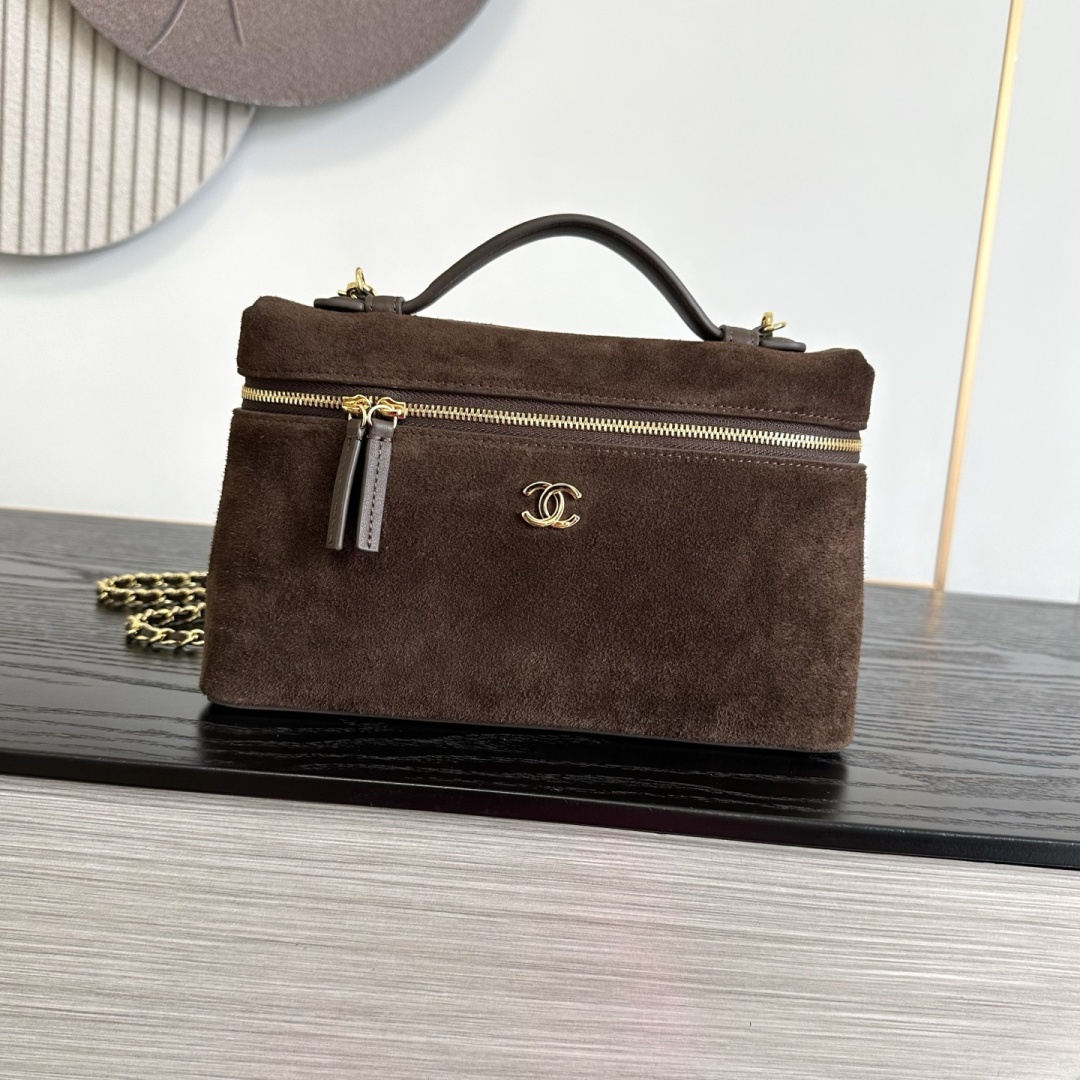 Chanel Suede Vanity Case