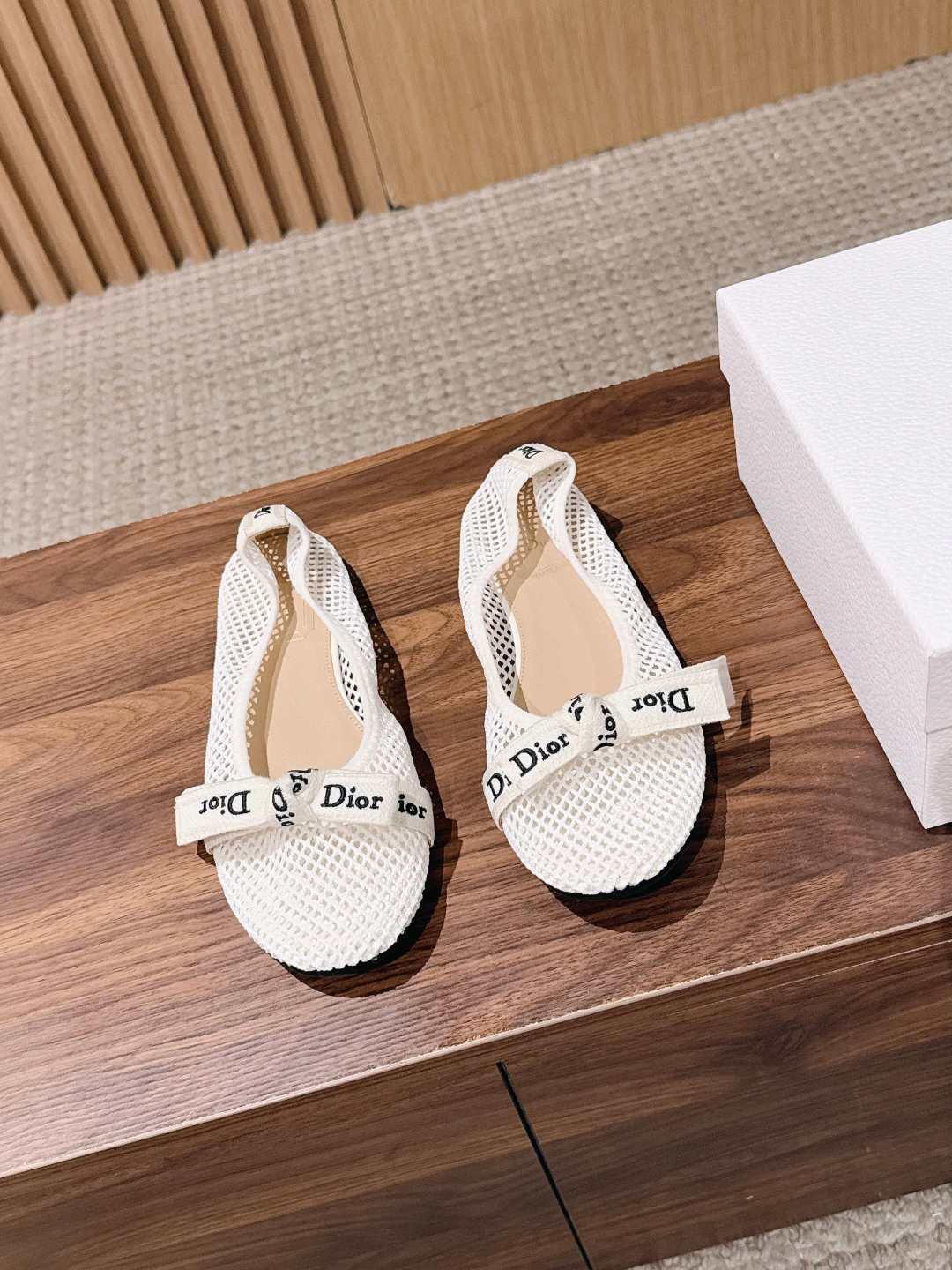 Dior Mesh Oblique Pointed Flats
