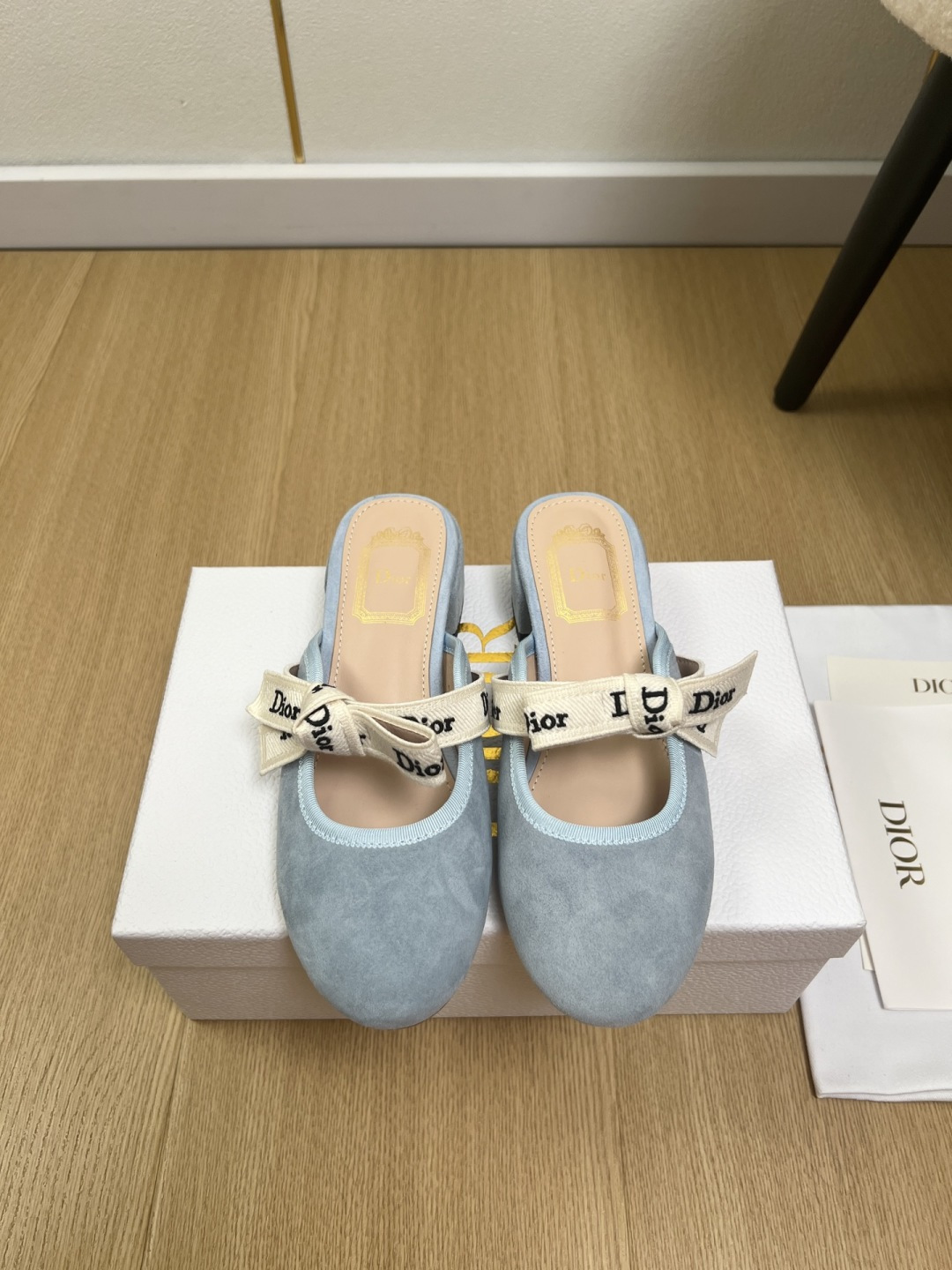 Dior Mary Jane Ribbon Bow Mule Slides