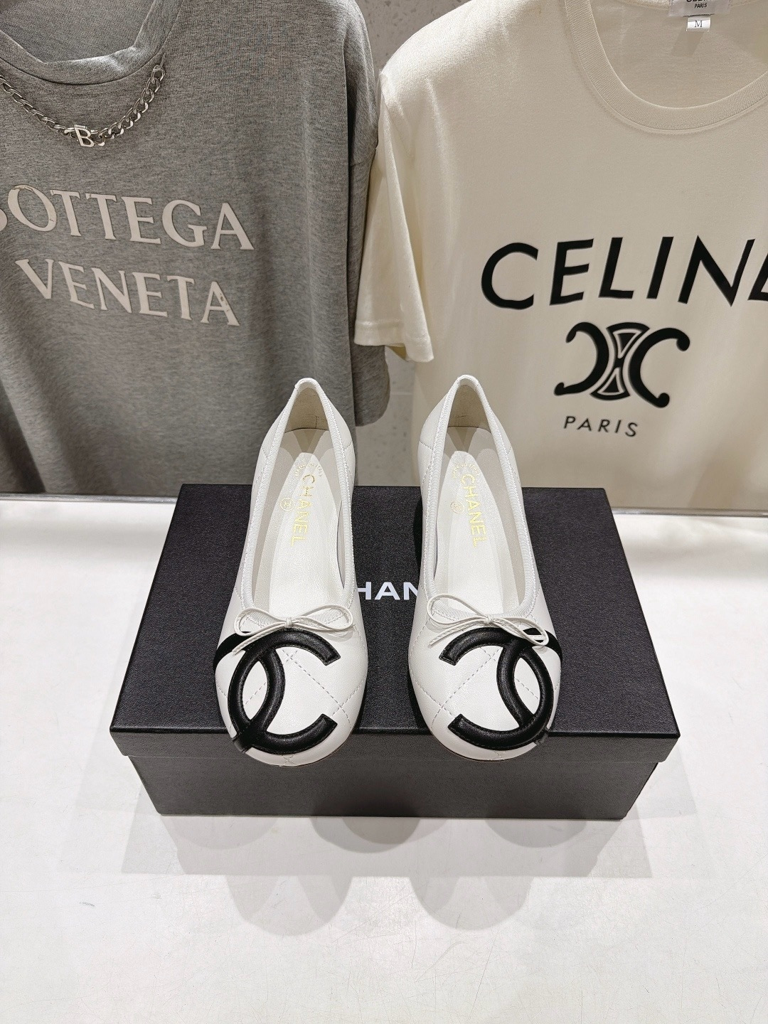 Chanel CC Bow Ballet Flats