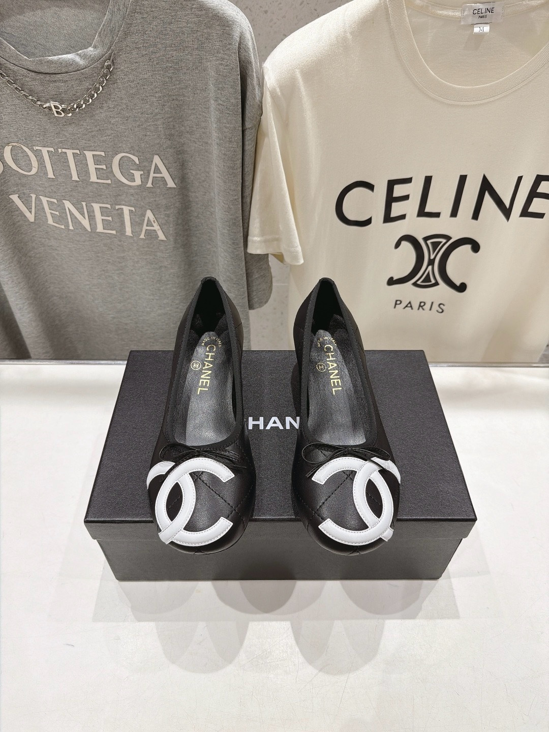 Chanel CC Bow Ballet Flats