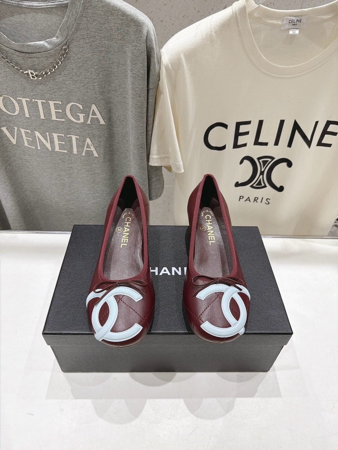 Chanel CC Bow Ballet Flats