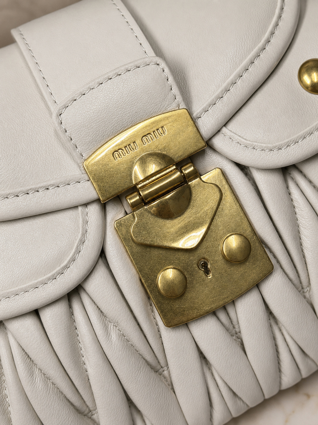 Miu Miu Matelassé Leather Top Handle Shoulder bag