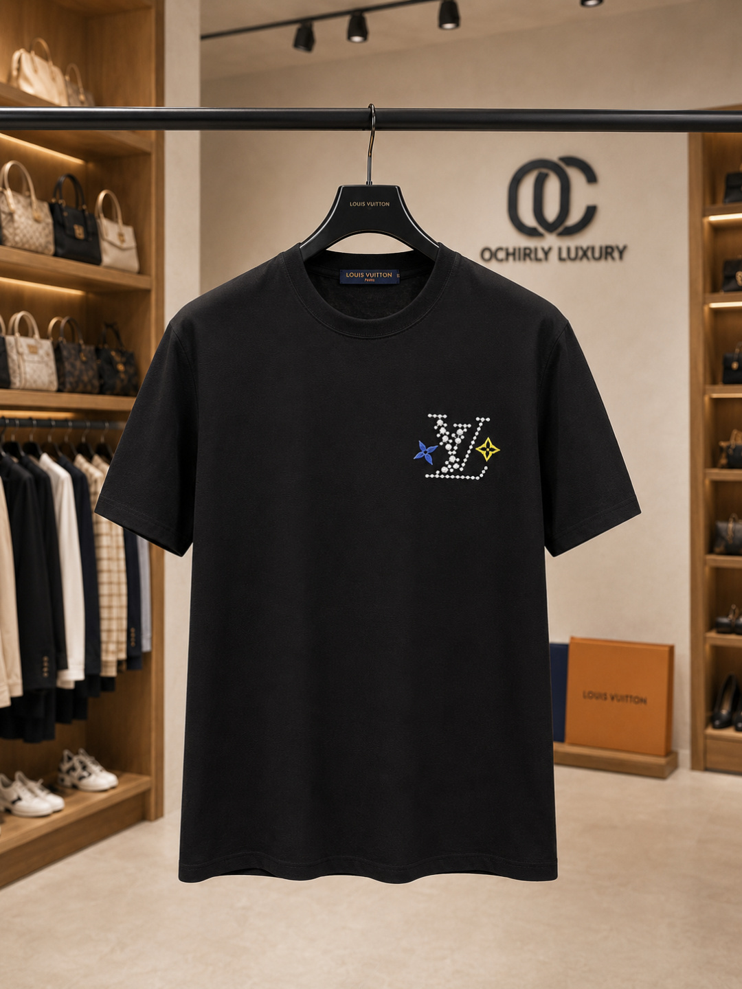 Louis Vuitton Black  Short Sleeve T-shirt