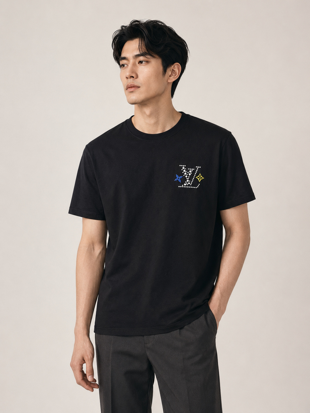 Louis Vuitton Black  Short Sleeve T-shirt
