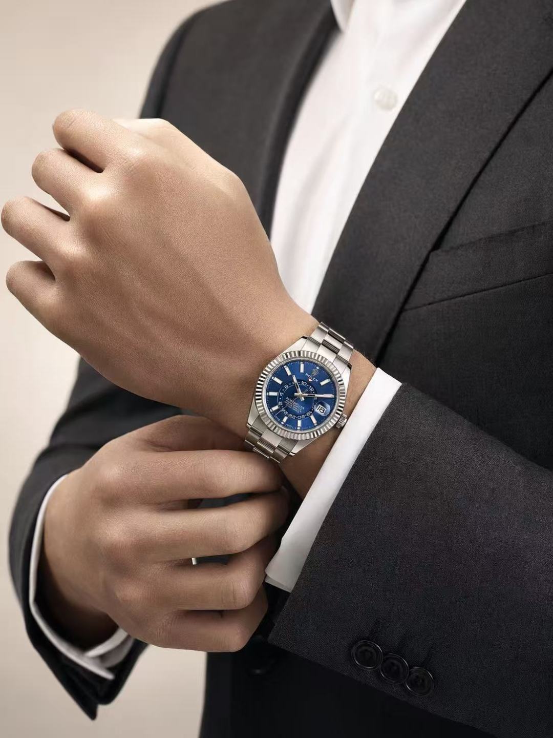 Rolex Sky-Dweller Blue Dial Oyster Bracelet Watch