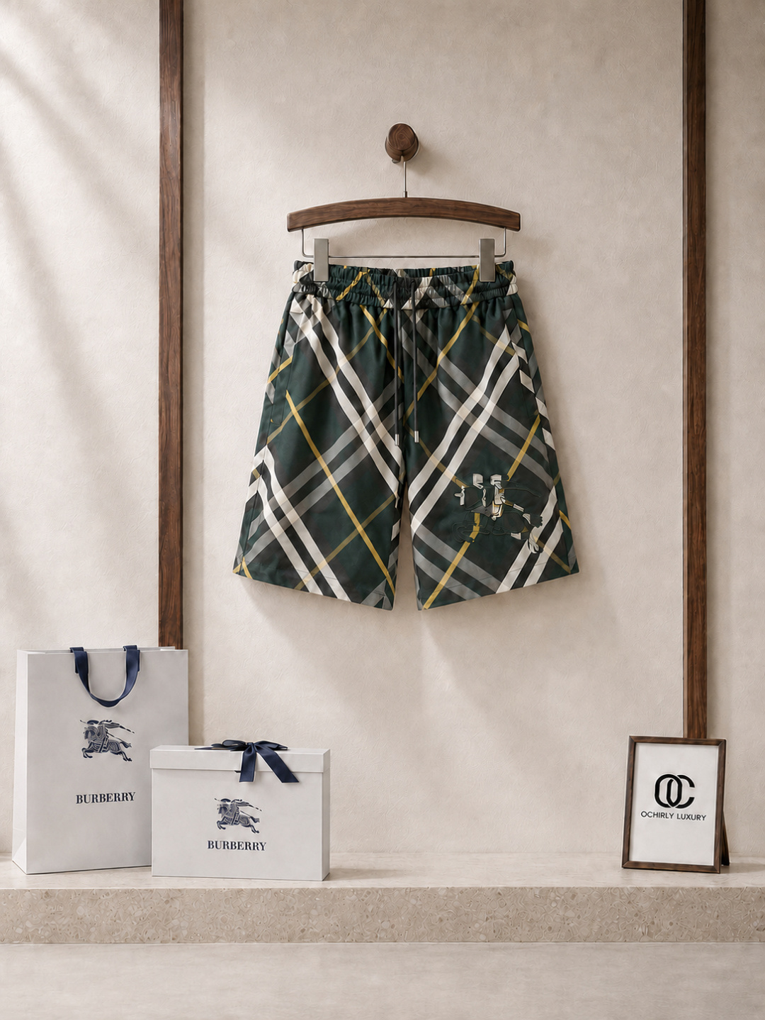 Burberry Check Drawstring Shorts
