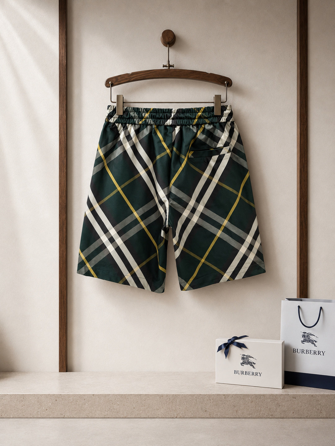 Burberry Check Drawstring Shorts