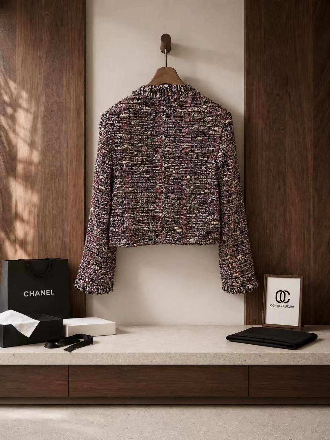 Chanel Multicolor Tweed Cropped Jacket
