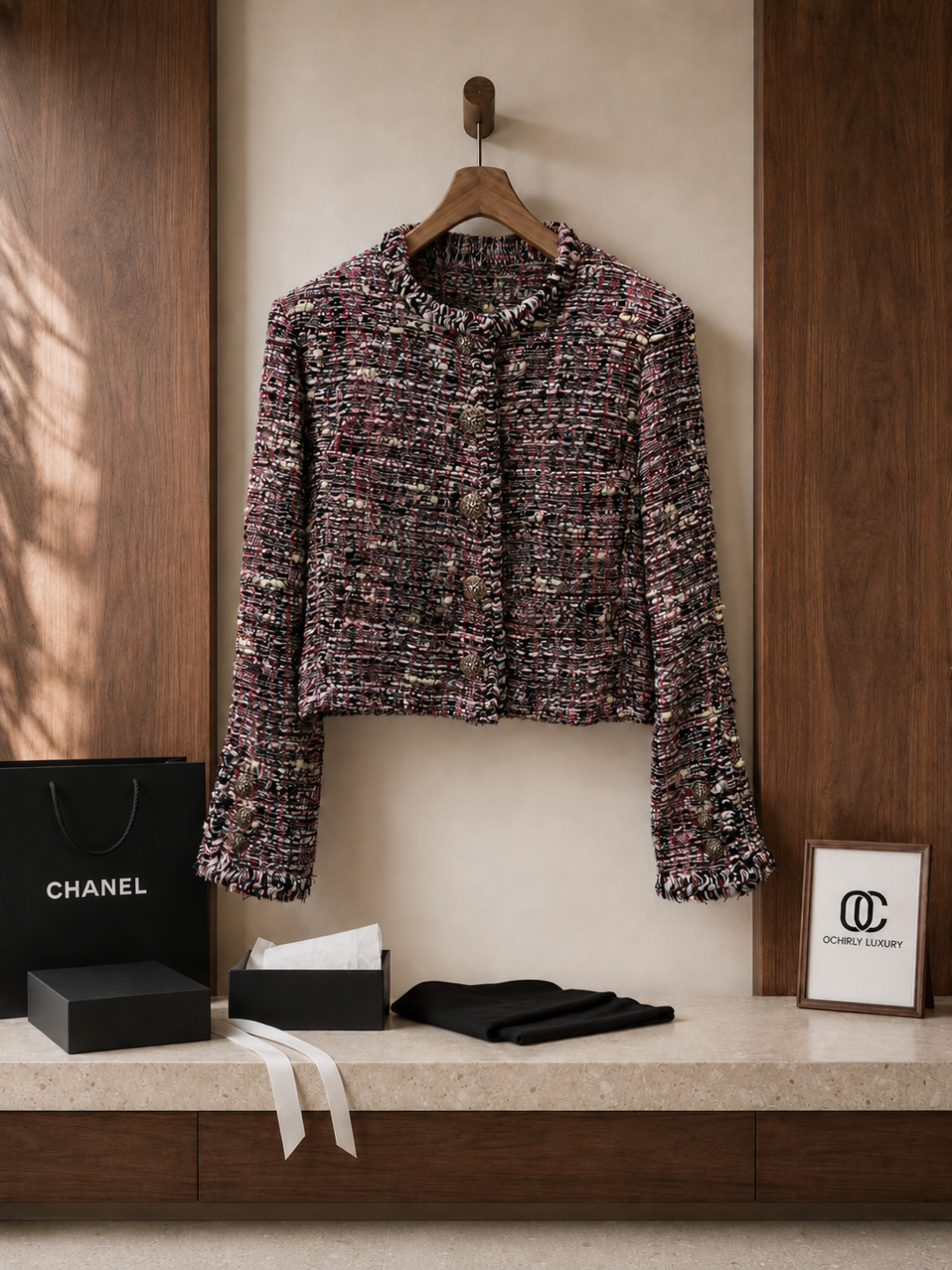 Chanel Multicolor Tweed Cropped Jacket