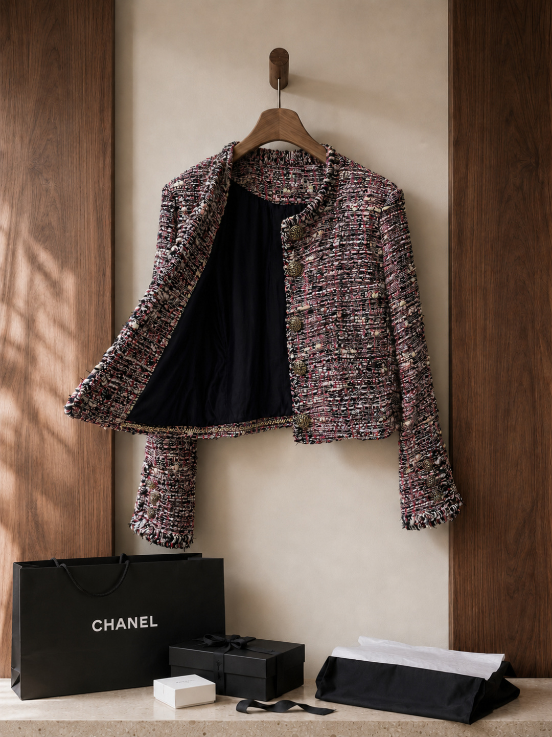 Chanel Multicolor Tweed Cropped Jacket