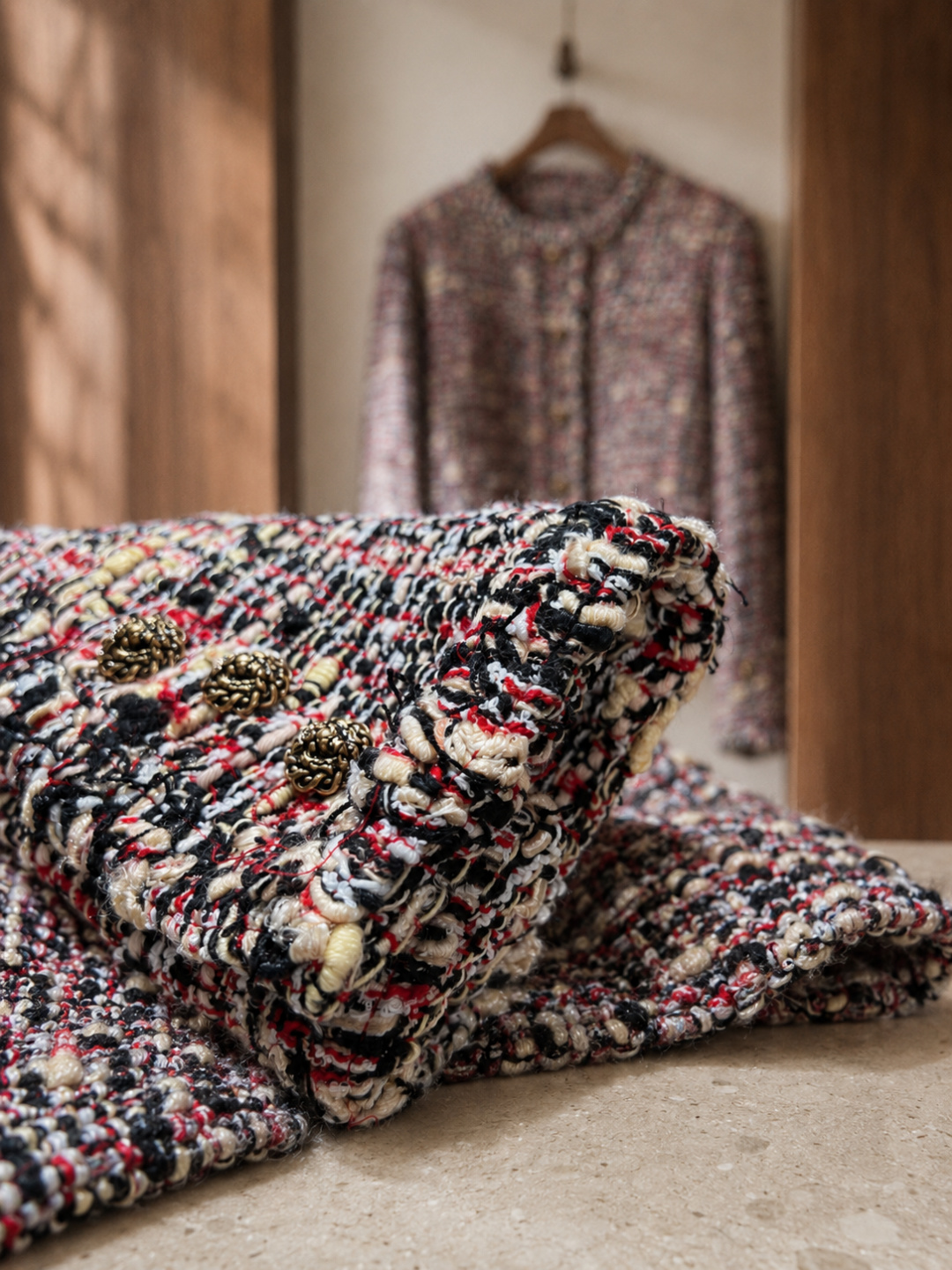 Chanel Multicolor Tweed Cropped Jacket