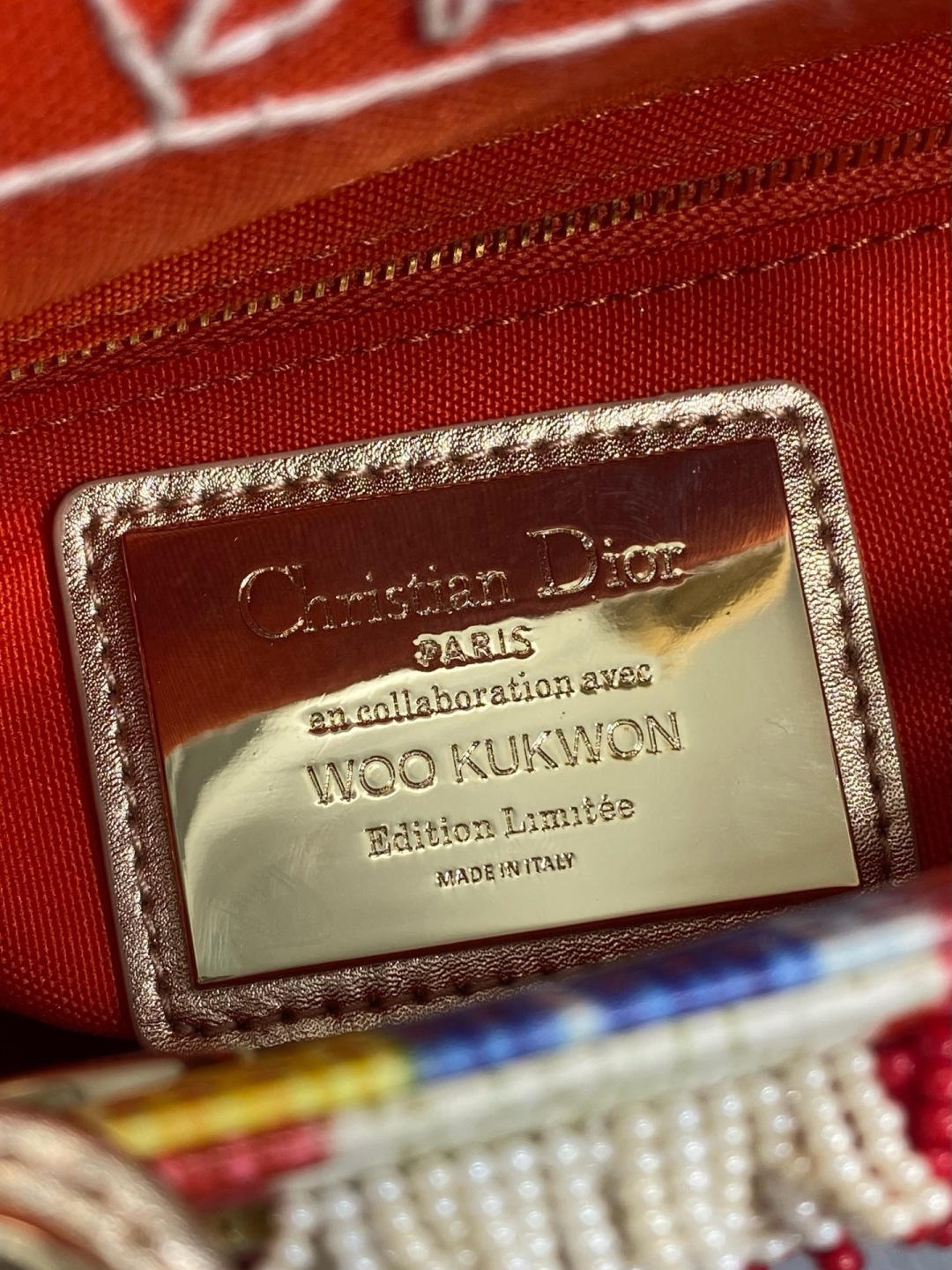 Dior Mini Lady Dior Beaded Handbag