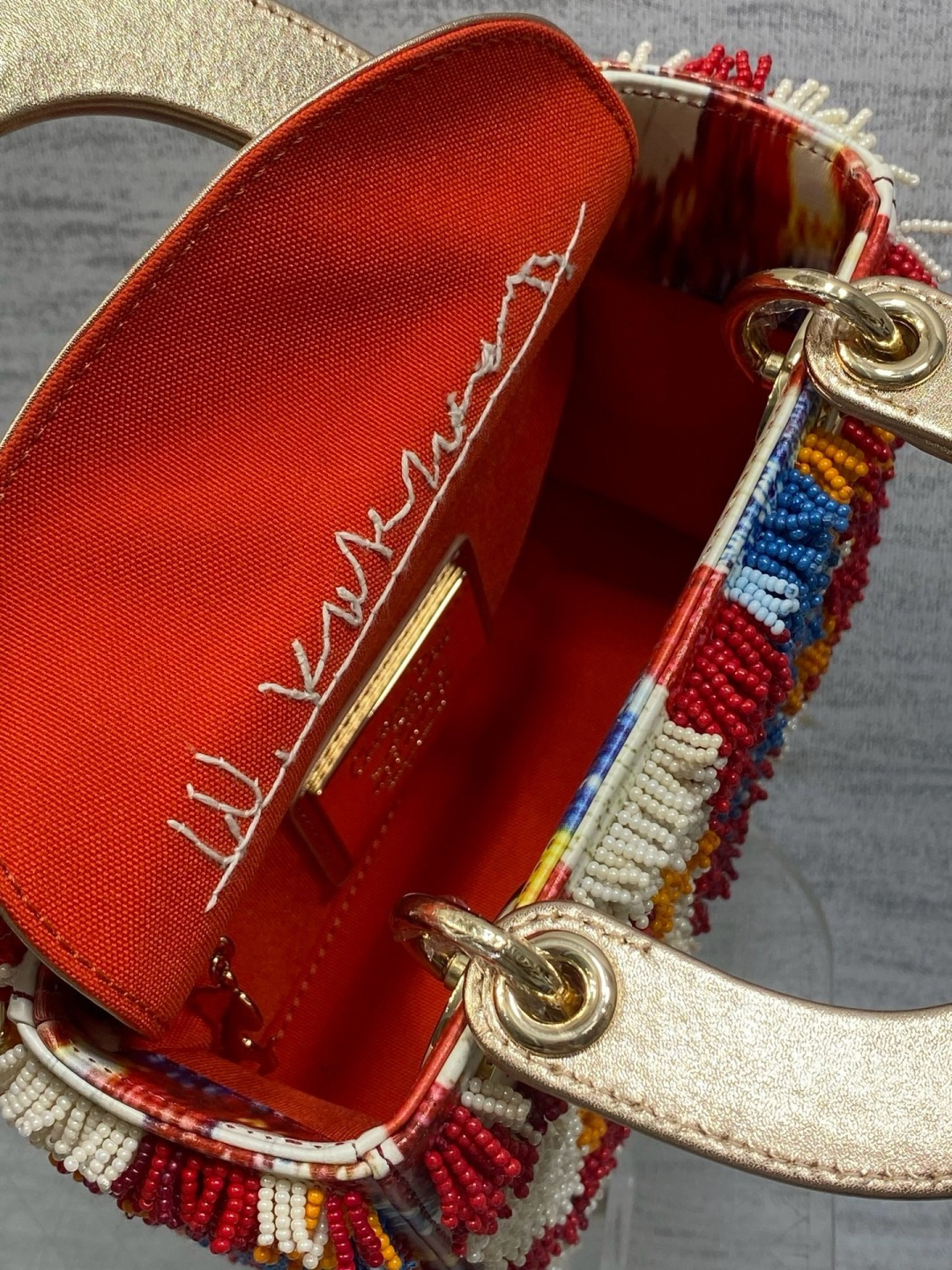 Dior Mini Lady Dior Beaded Handbag
