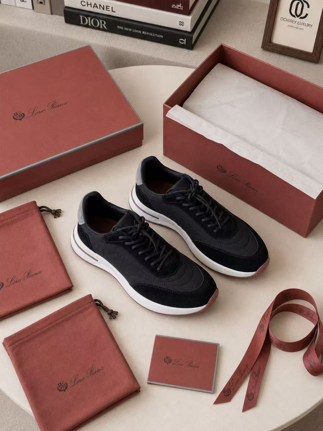Loro Piana Suede Paneled Casual Sneakers