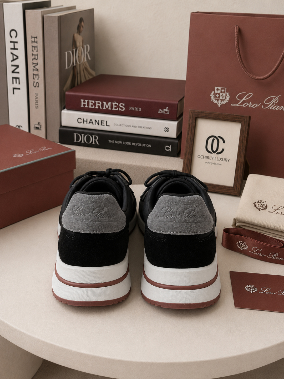 Loro Piana Suede Paneled Casual Sneakers