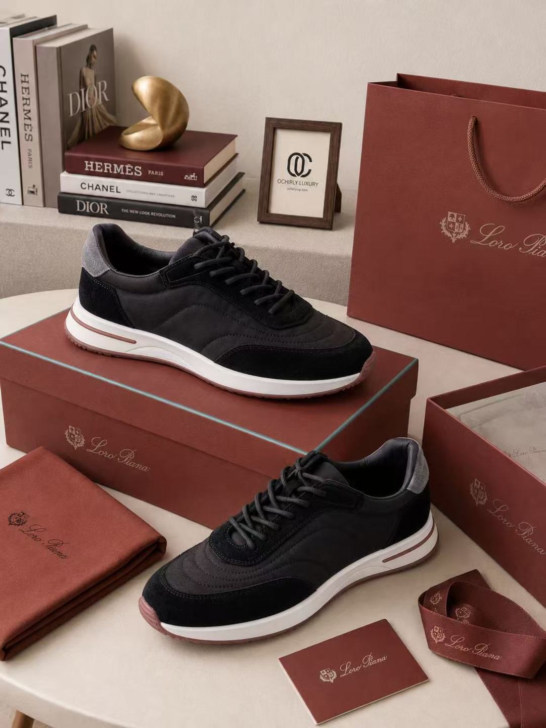 Loro Piana Suede Paneled Casual Sneakers