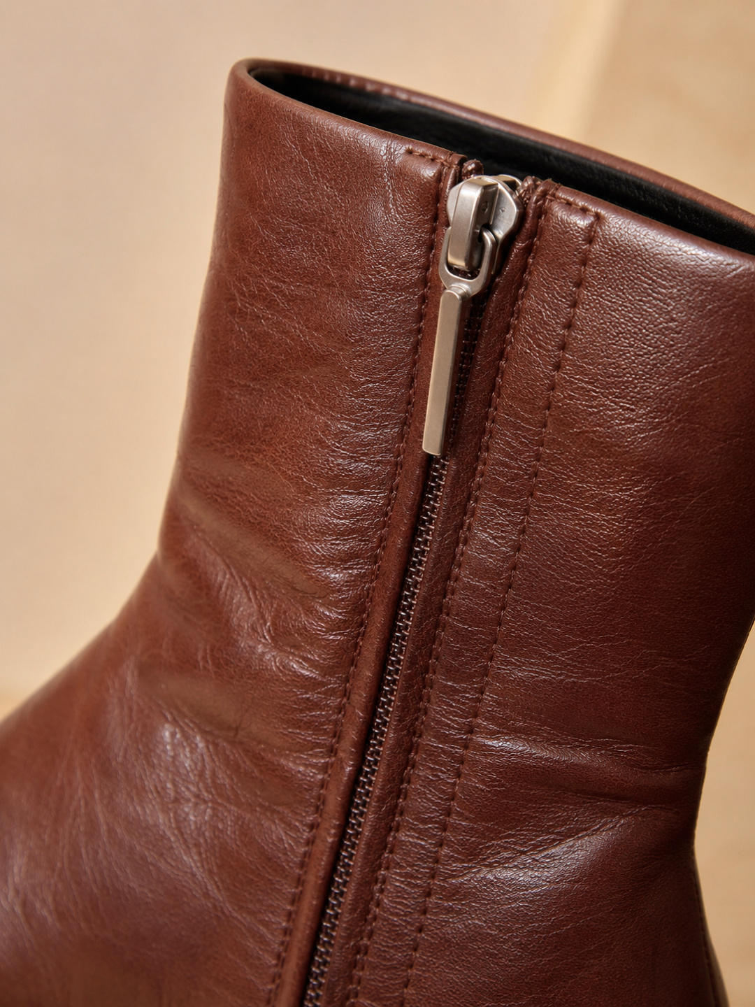 The Row Leather Side-zip Ankle Boots