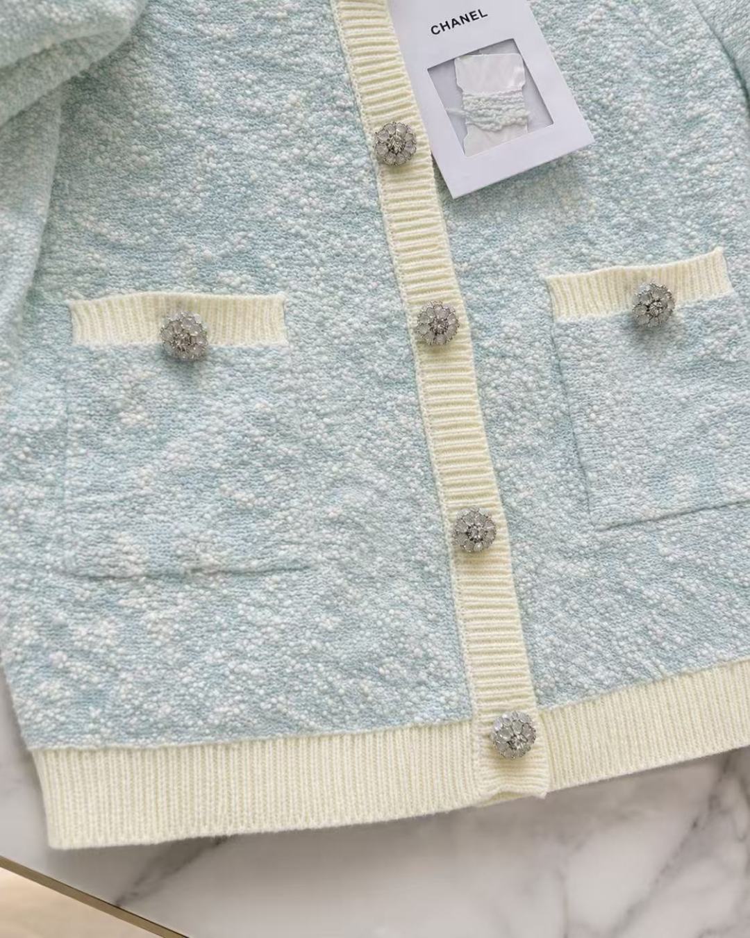 Chanel Short Sleeve Knit Cardigan