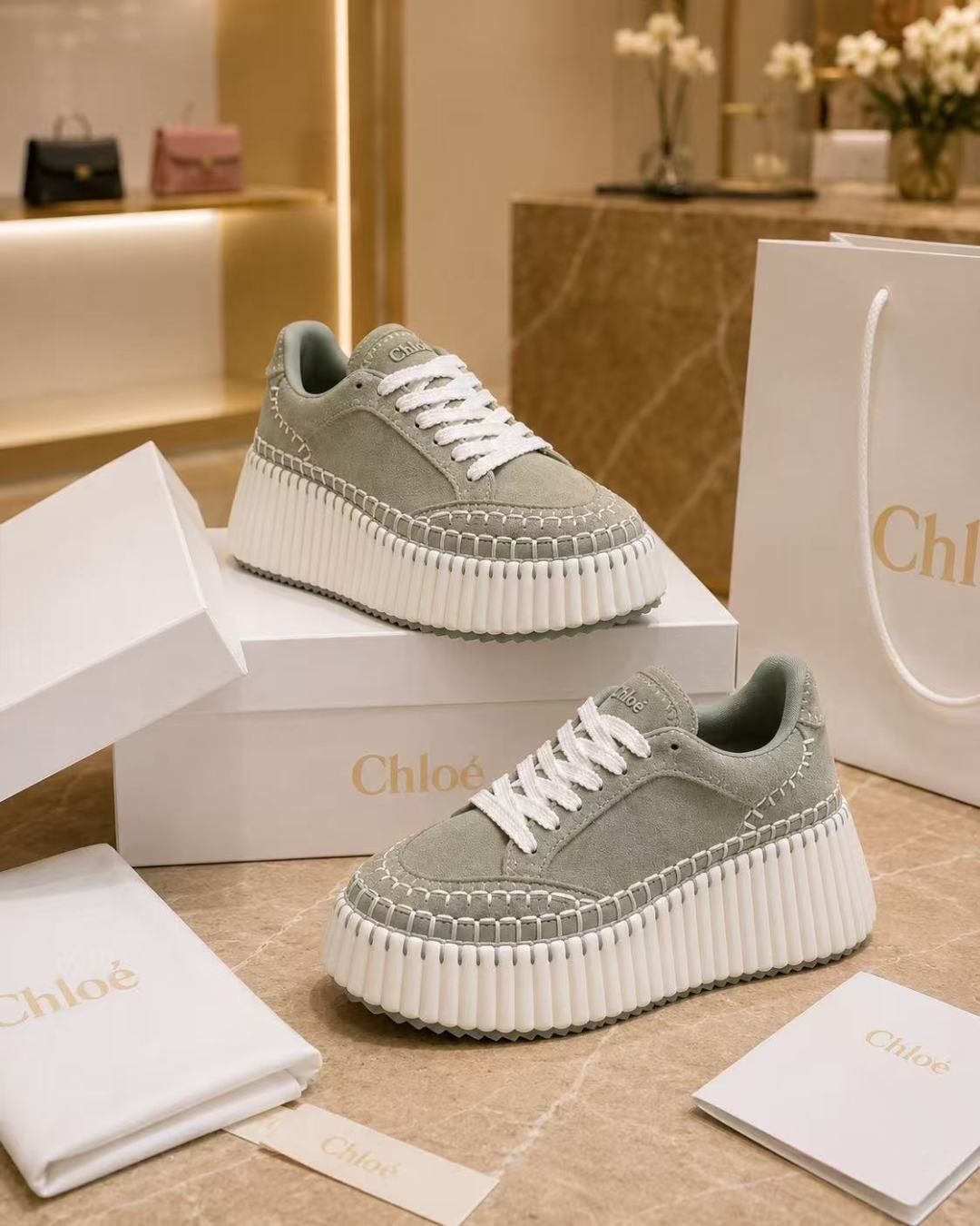 Chloé Nama Platform Sneakers