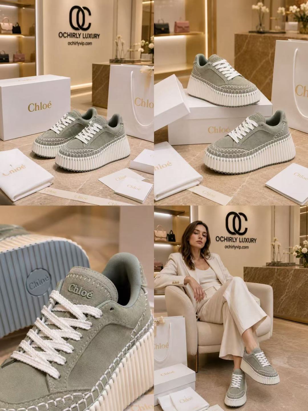 Chloé Nama Platform Sneakers