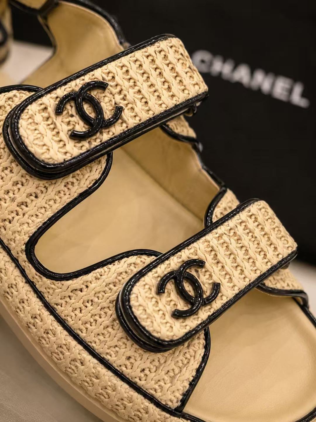 Chanel Woven Strap Sandals