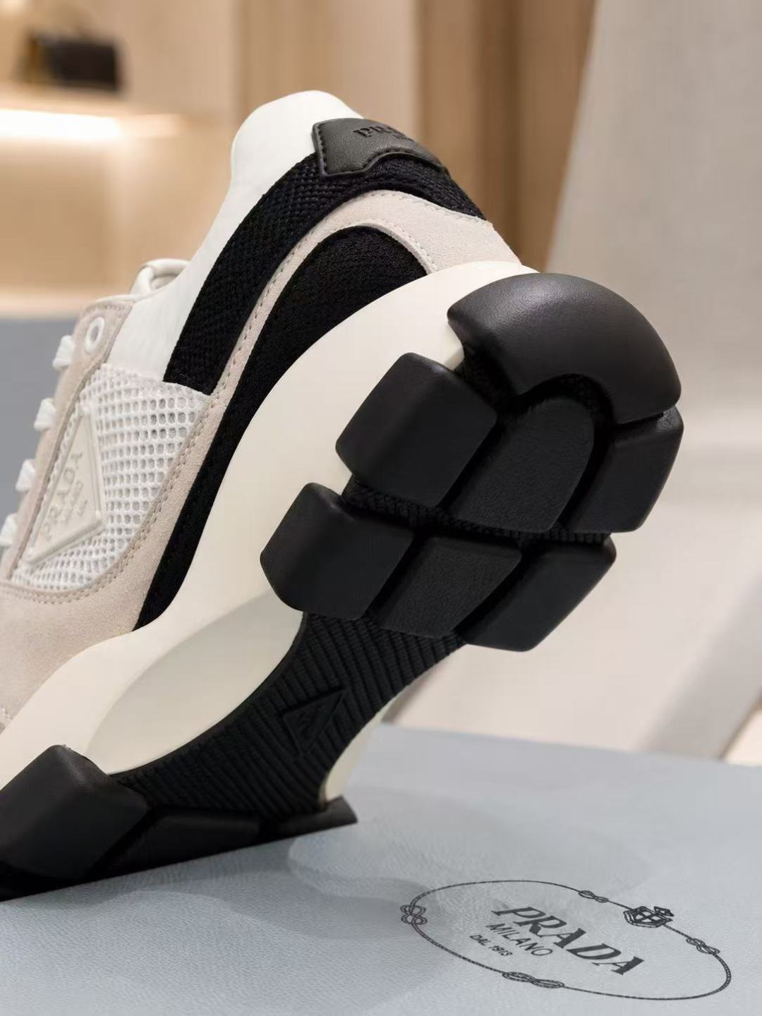 Prada Mesh Platform Sneakers