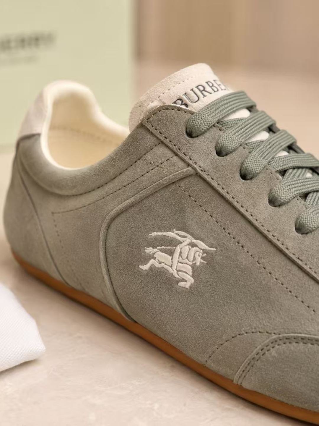 Burberry Suede Low-top Sneakers
