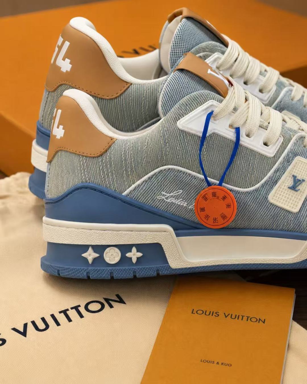 Louis Vuitton Denim Trainer Sneakers